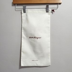 Salvatore Ferragamo Cotton Drawstring Dustbag 16.5 x 8.5 inches